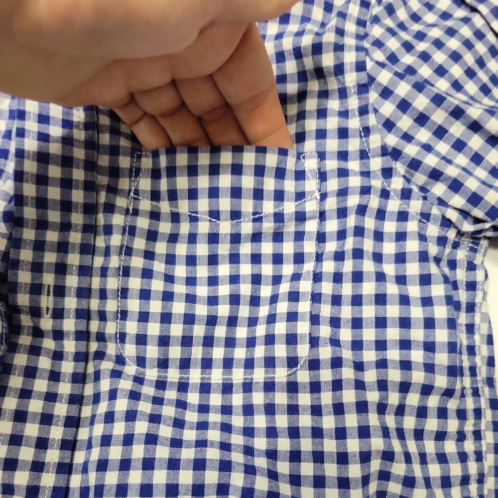 Childrens Place Est 1989 Place Boy 5/6 Button Up Shirt Blue Stripe Pocket Cotton